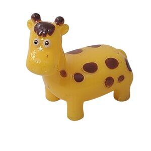 Giraffe Figure Yellow Brown Spotted Zoo Safari Animal Toy